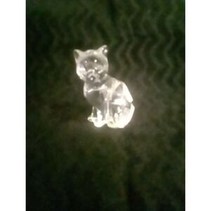 Vintage Lenox Crystal Miniature Czech Republic Cat